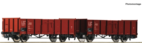 Roco 6600002 - H0 - 2-tlg. Set Offene Güterwagen, CSD, Ep. IV